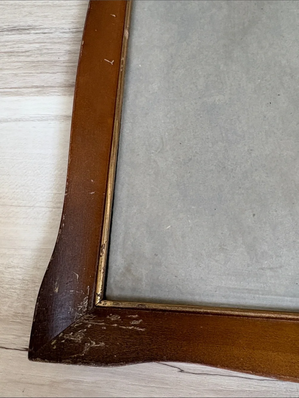 Set of VTG mid century Brown Wood Picture Frames